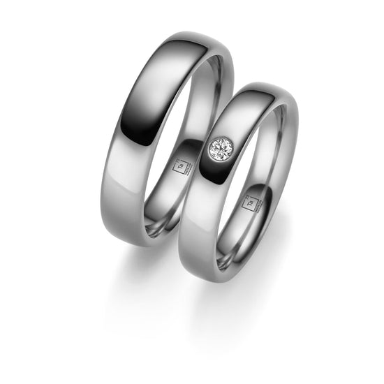 TANTALUM Trauringe Tantal mit Diamant TA31 - TA32