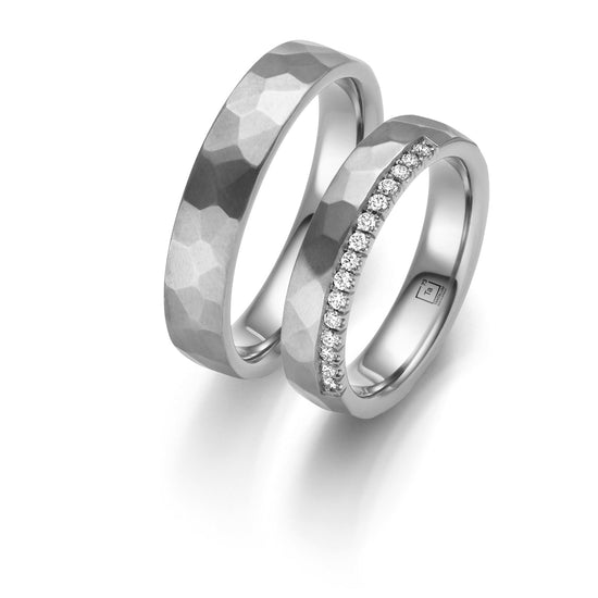 TANTALUM Trauringe Tantal mit Diamanten TA67- TA68