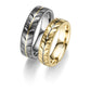 TANTALUM Trauringe Tantal Rotgold mit Diamanten TA93 - TA94