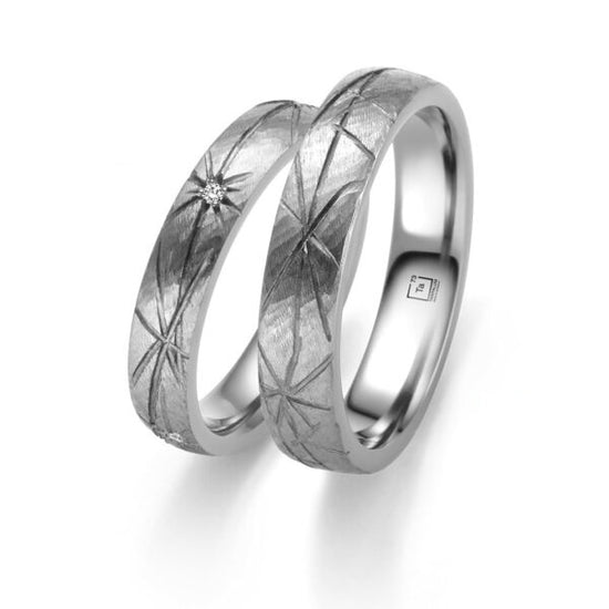 TANTALUM Trauringe Tantal mit Diamanten TA75 - TA76