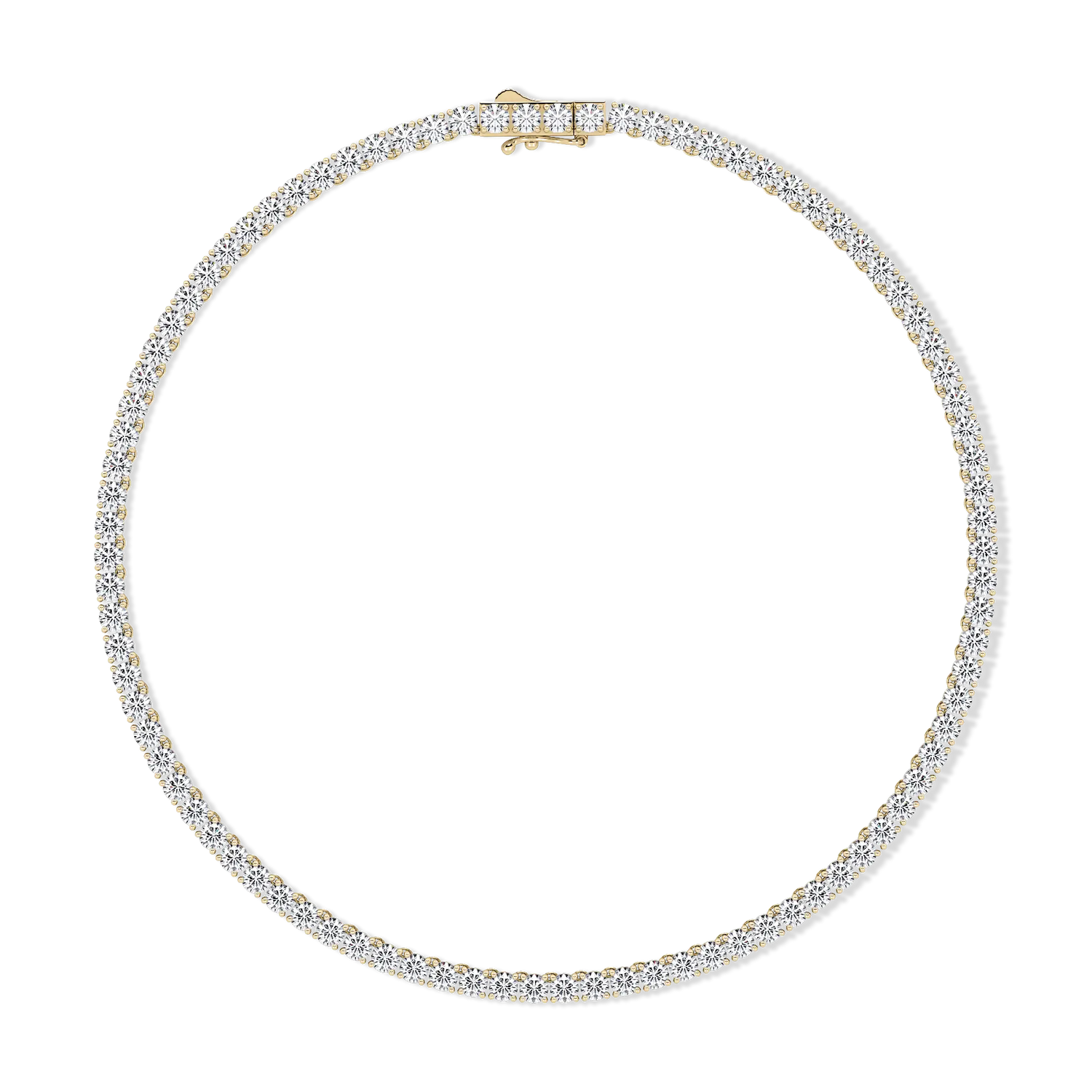 Tenniskette Gelbgold Gold Diamantkette Diamanten Hochwertig Edelmetall 