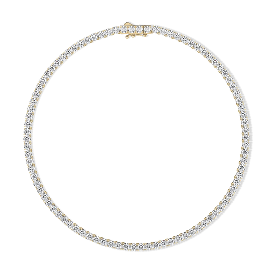 Tenniskette Gelbgold Gold Diamantkette Diamanten Hochwertig Edelmetall 