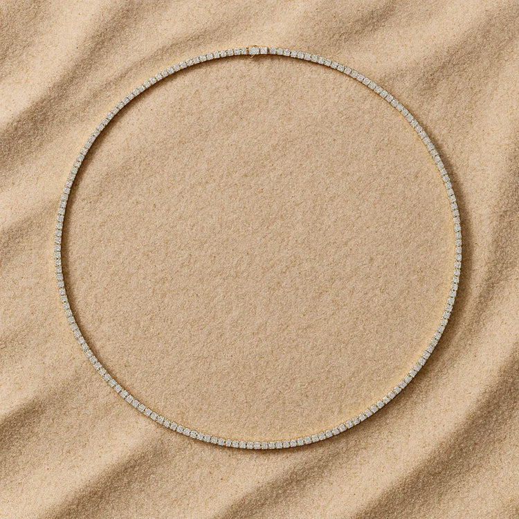 Tenniskette Gelbgold Gold Diamantkette Diamanten Hochwertig Edelmetall Weisgold 