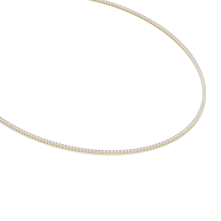 Tenniskette Diamantkette Brillanten Gelbgold Edelmetall Hochwertig Gold
