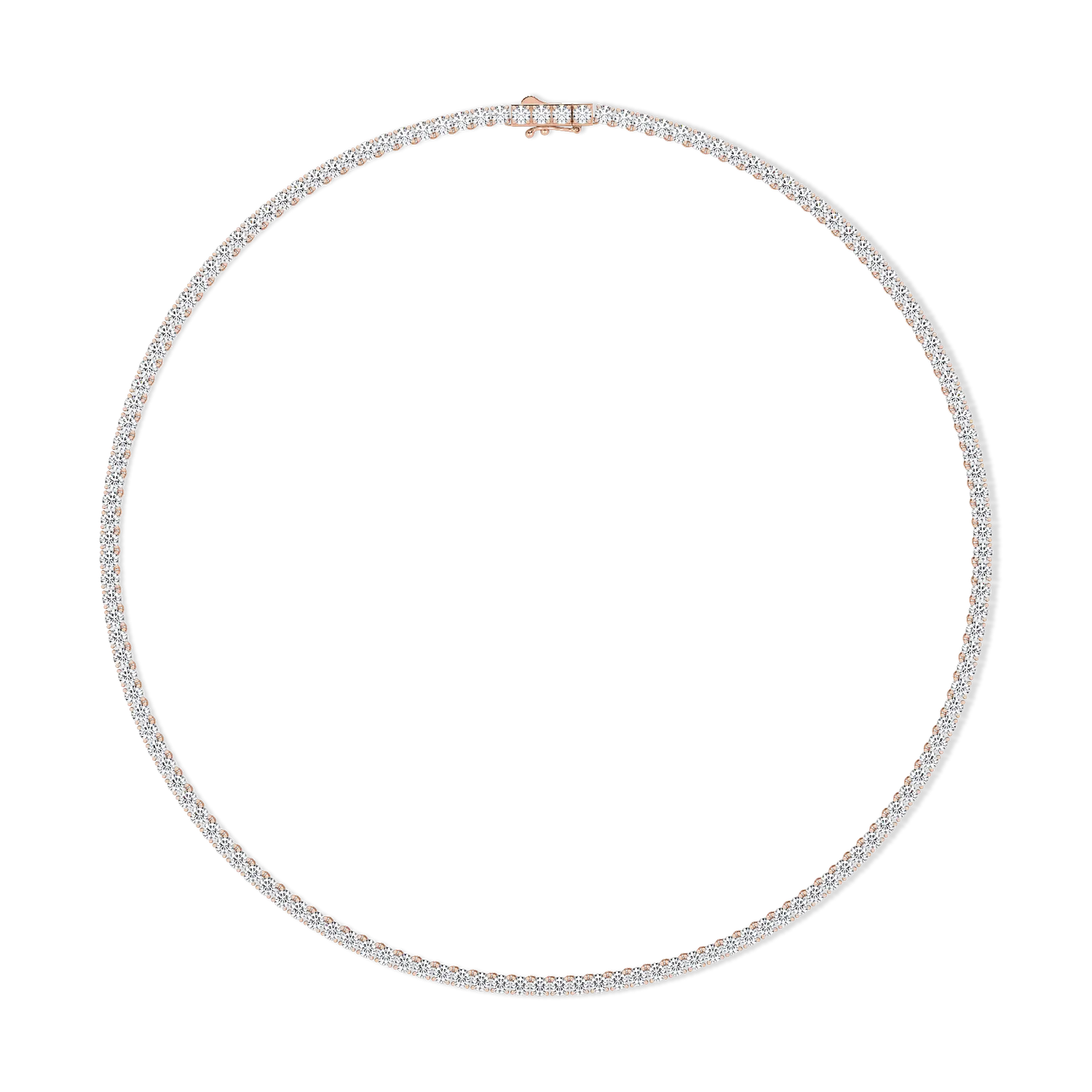 Tenniskette Diamantkette Rotgold Rosegold Gold Edelmetall Kette Hochwertig 