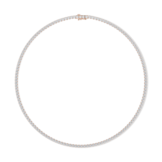 Tenniskette Diamantkette Rotgold Rosegold Gold Edelmetall Kette Hochwertig 