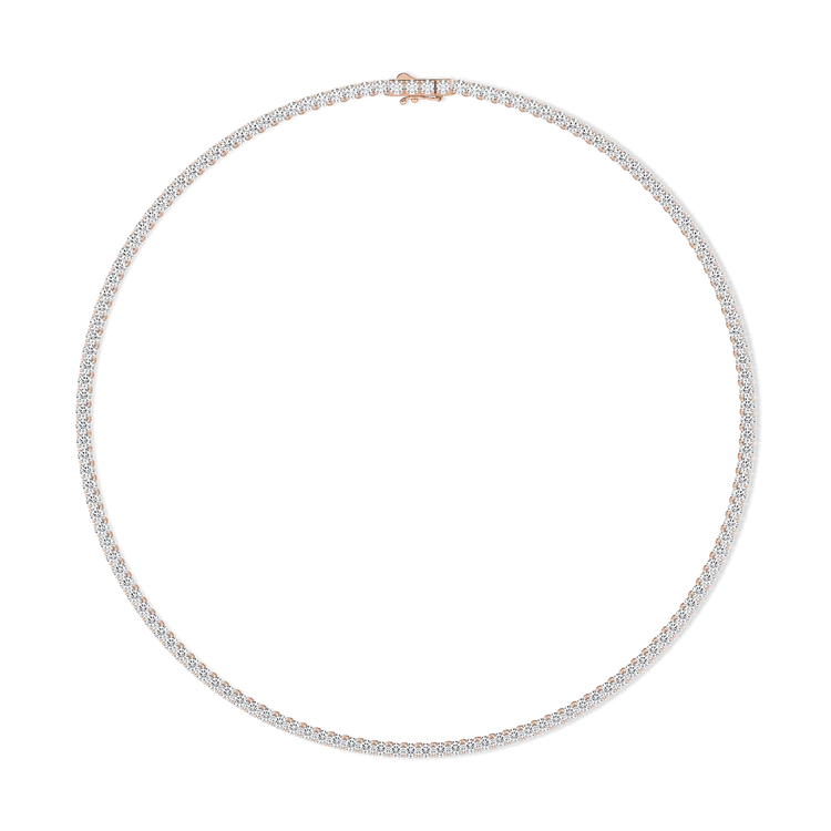 Tenniskette Diamantkette Rotgold Rosegold Gold Edelmetall Kette Hochwertig 