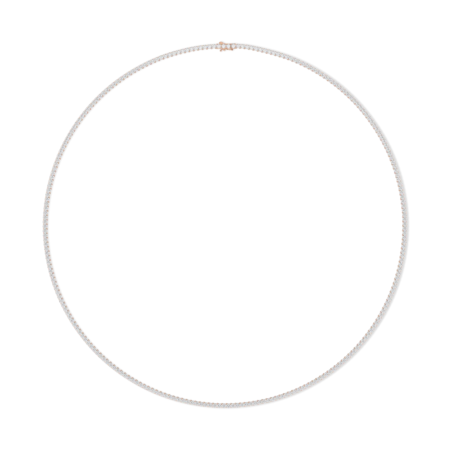 Tenniskette Rotgold Rosegold Diamantkette Hochwertig Weißgold Gold 