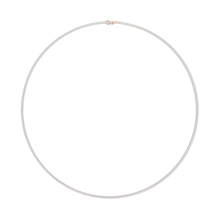 Tenniskette Rotgold Rosegold Diamantkette Hochwertig Weißgold Gold 