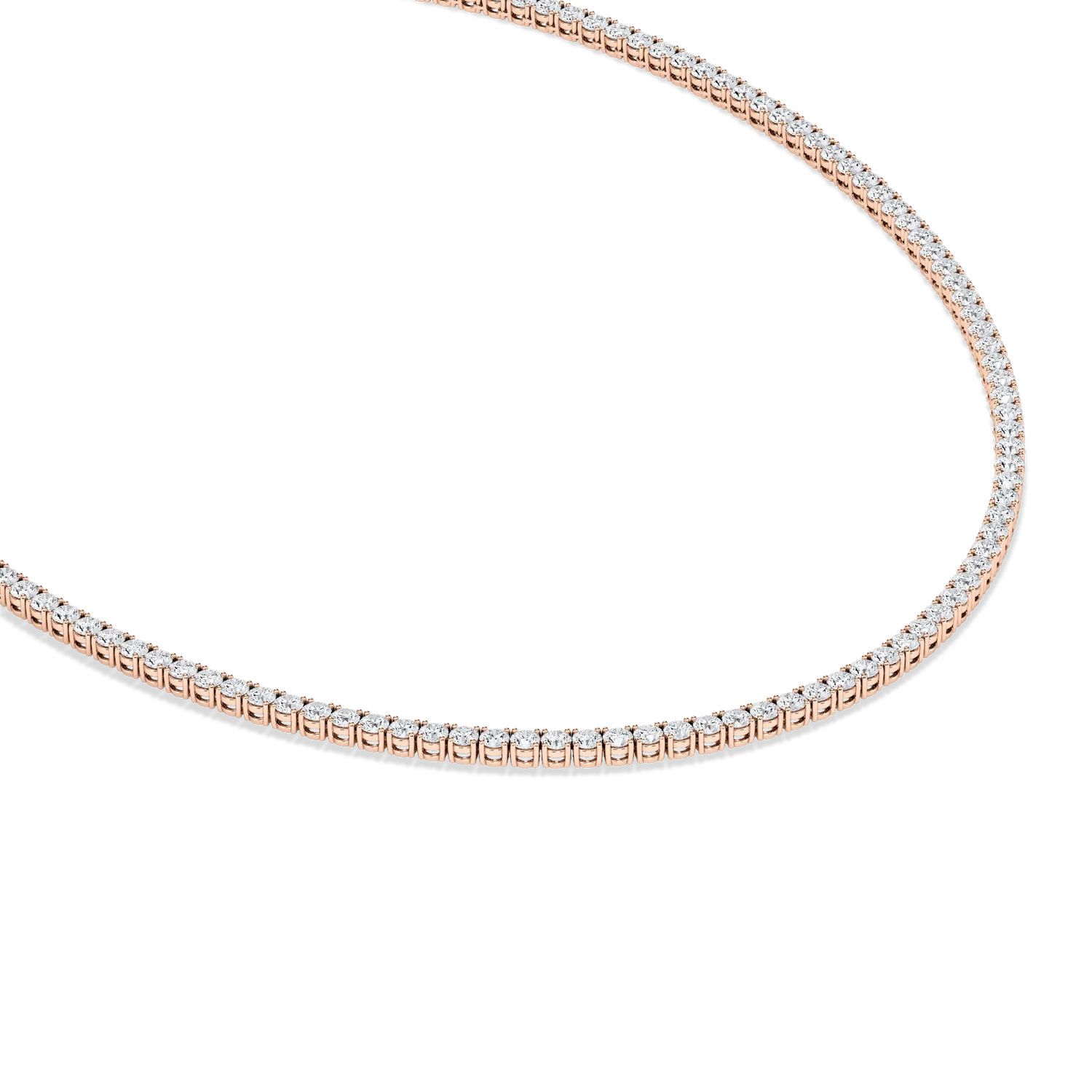 Tenniskette Diamantkette Rotgold Rosegold Gold Edelmetall Kette Hochwertig 