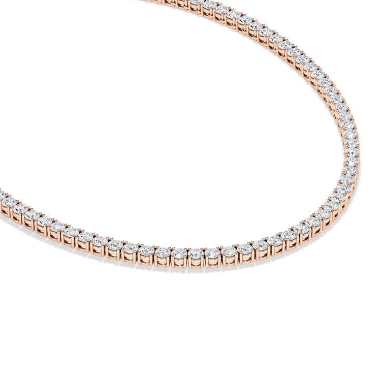 Tenniskette Rotgold Roségold Diamantenkette Brillanten Hochwertig Gold