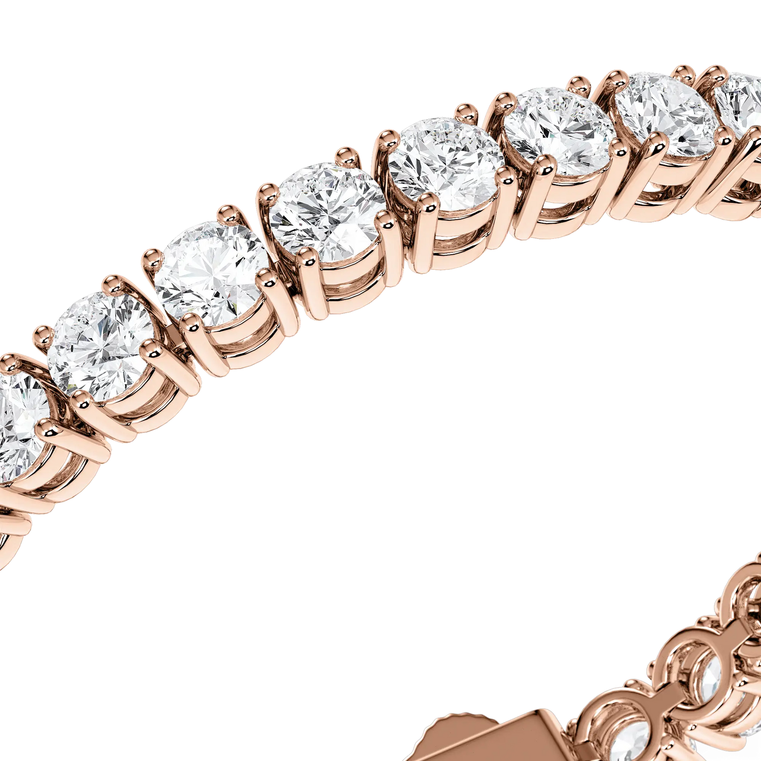 Tenniskette Rotgold Roségold Diamantenkette Brillanten Hochwertig Gold Gelbgold