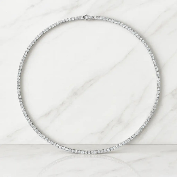 Tenniskette Weißgold Diamanten Gold Edelmetall Diamantkette Hochwertig Gelbgold 