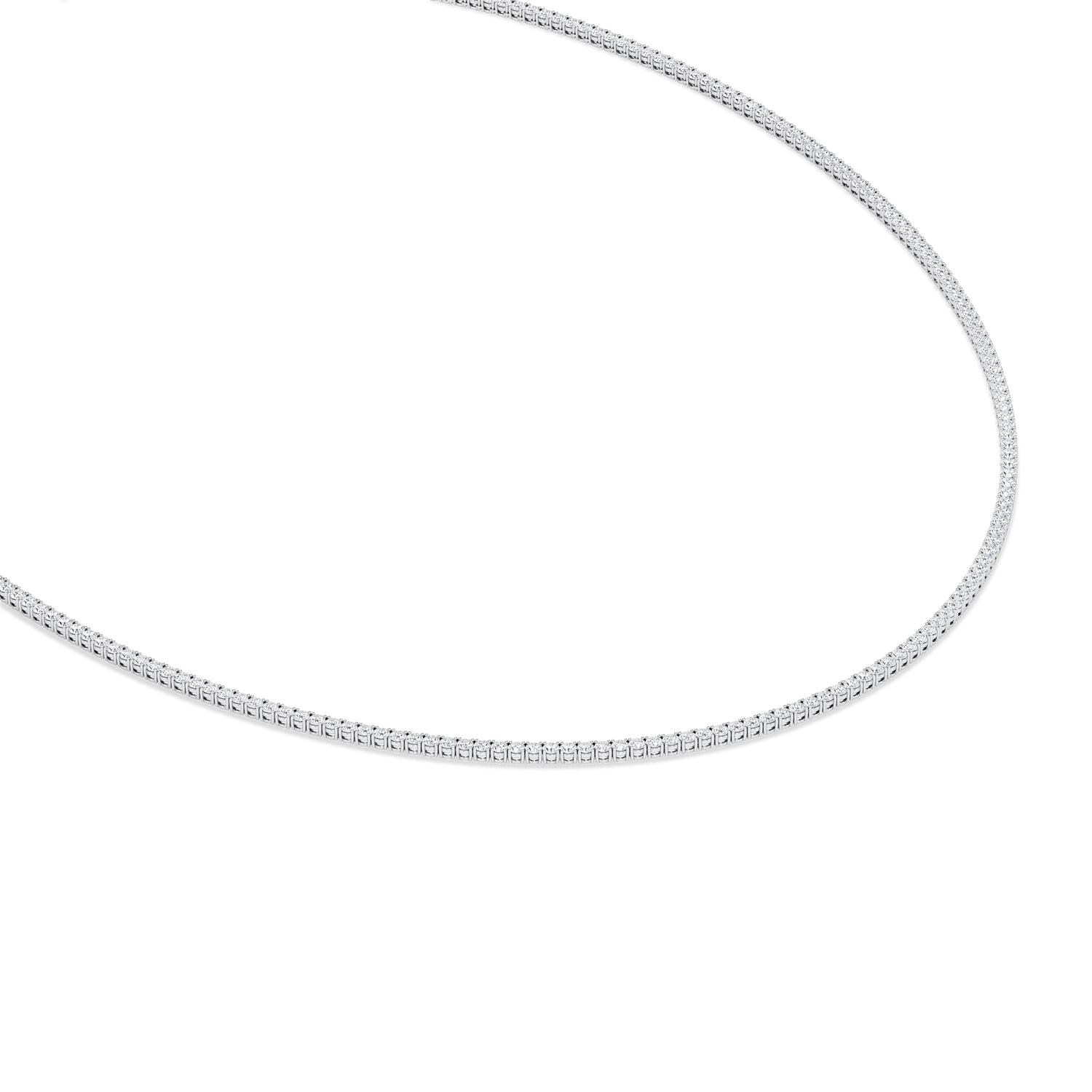 Tenniskette Weißgold Brillanten Diamantkette Preiswert Gold Hochwertig 5ct