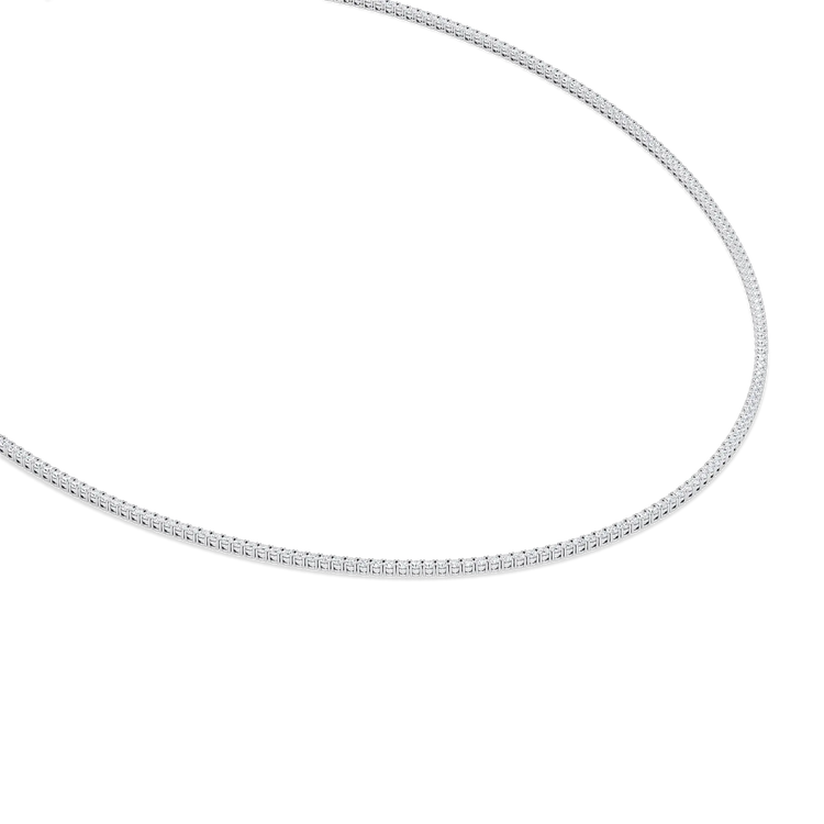Tenniskette Weißgold Brillanten Diamantkette Preiswert Gold Hochwertig 5ct