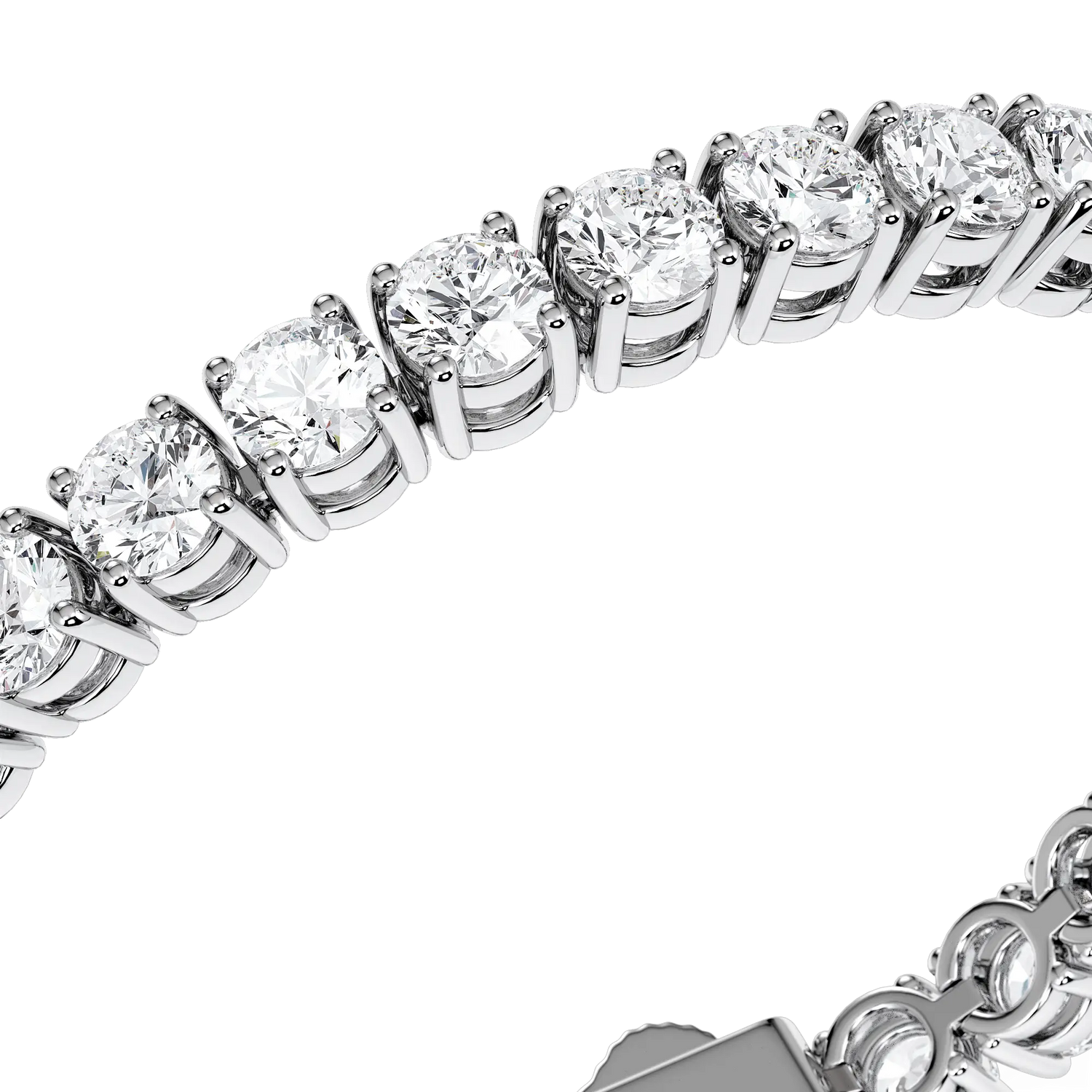 Tenniskette Weißgold Diamantenkette Diamanten Nahaufnahme Gold Brillanten 