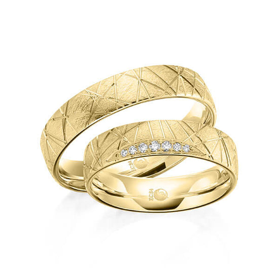 Trauringe Gelbgold mit Diamanten RU-1607-GG - Trauringmacher München