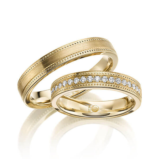 Trauringe Gelbgold mit Diamanten RU-1623-GG - Trauringmacher München