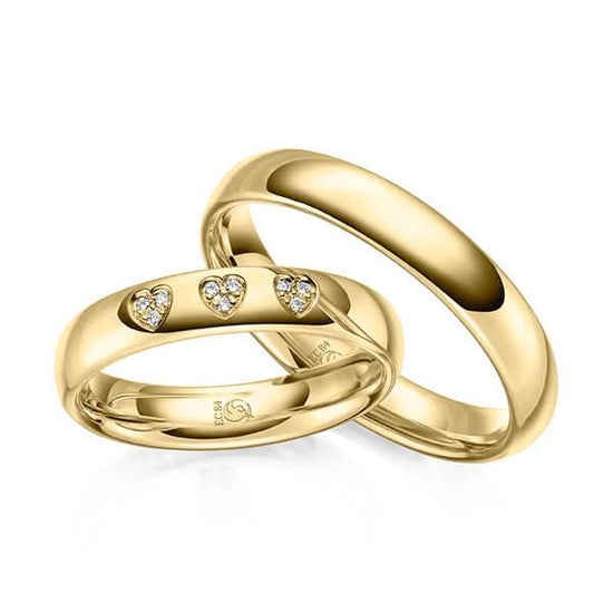 Trauringe Gelbgold mit Diamanten RU-1628-GG - Trauringmacher München