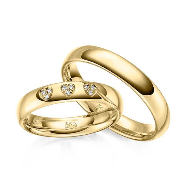 Trauringe Gelbgold mit Diamanten RU-1628-GG - Trauringmacher München