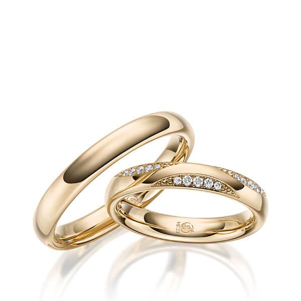Trauringe Gelbgold mit Diamanten RU-1629-GG - Trauringmacher München