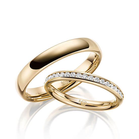 Trauringe Gelbgold mit Diamanten RU-1637-GG - Trauringmacher München