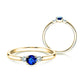 Verlobungsring GLORY PETITE Gelbgold mit Saphir & Diamanten 0.07ct - Trauringmacher München