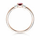 Verlobungsring GLORY PETITE Rosegold mit Rubin & Diamanten 0.07ct - Trauringmacher München