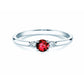 Verlobungsring GLORY PETITE Weißgold mit Rubin & Diamanten 0.07ct - Trauringmacher München