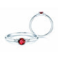 Verlobungsring GLORY PETITE Weißgold mit Rubin & Diamanten 0.07ct - Trauringmacher München