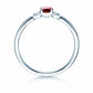 Verlobungsring GLORY PETITE Weißgold mit Rubin & Diamanten 0.07ct - Trauringmacher München