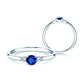 Verlobungsring GLORY PETITE Weißgold mit Saphir & Diamanten 0.07ct - Trauringmacher München