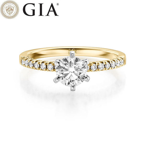 Verlobungsring Gelbgold/- 750 mit Diamanten 1.14ct | SKY - Trauringmacher München