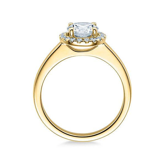 Verlobungsring Gelbgold/- 750 mit Diamanten ins. 0.38ct | ROMEO - Trauringmacher München