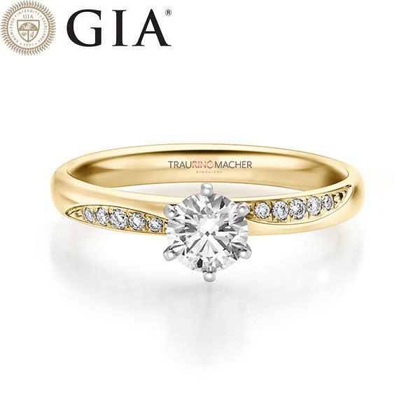 Verlobungsring Gelbgold/- 750 mit Diamanten ins. 1.072ct | THE ONE - Trauringmacher München