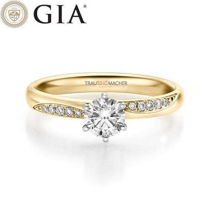 Verlobungsring Gelbgold/- 750 mit Diamanten ins. 1.072ct | THE ONE - Trauringmacher München