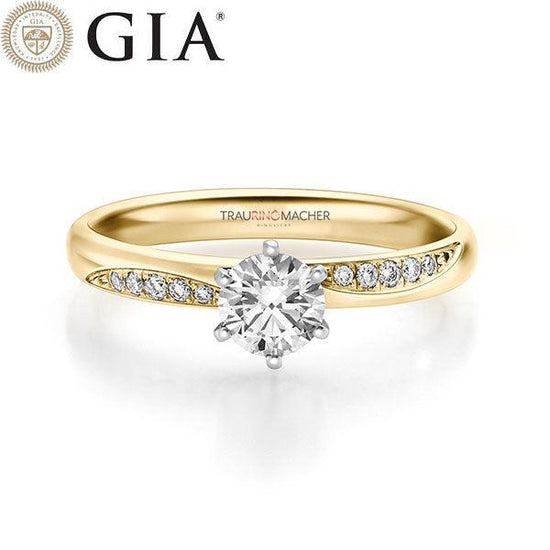 Verlobungsring Gelbgold/- 750 mit Diamanten ins. 1.072ct | THE ONE - Trauringmacher München