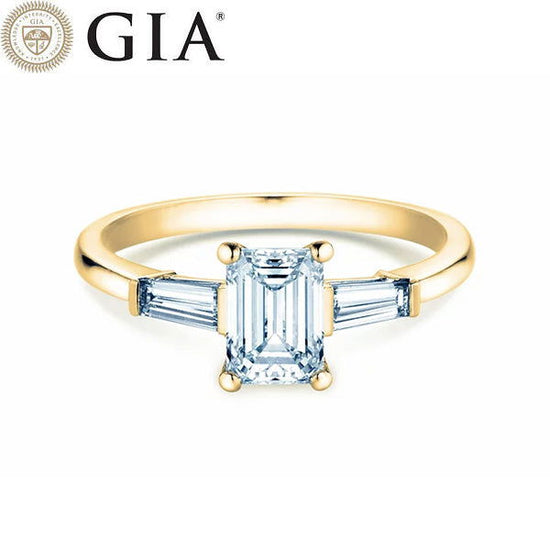 Verlobungsring Gelbgold 750/- 18ct mit Diamanten zus. 0.70ct | EMERALD SKY - Trauringmacher München