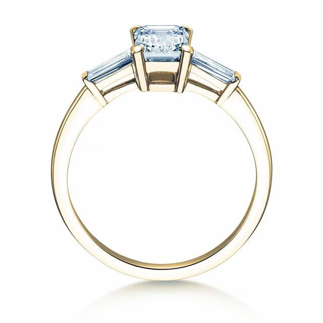 Verlobungsring Gelbgold 750/- 18ct mit Diamanten zus. 0.70ct | EMERALD SKY - Trauringmacher München
