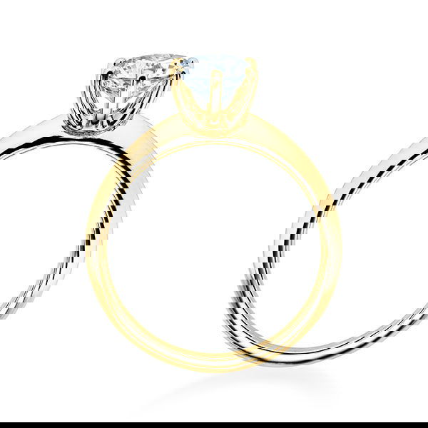 Verlobungsring Gelbgold 750/- 18k mit Diamant ab 0.30ct | ASK - Trauringmacher München