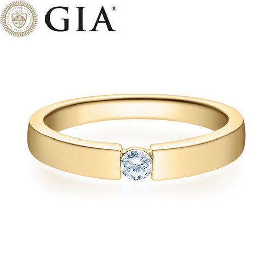 Verlobungsring Gelbgold 750/- 18k mit Diamant ab 0.30ct | LEILA - Trauringmacher München
