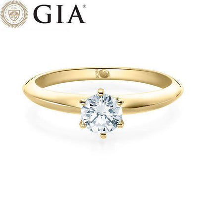 Verlobungsring Gelbgold 750/- 18k mit Diamant ab 0.50ct | ASK - Trauringmacher München
