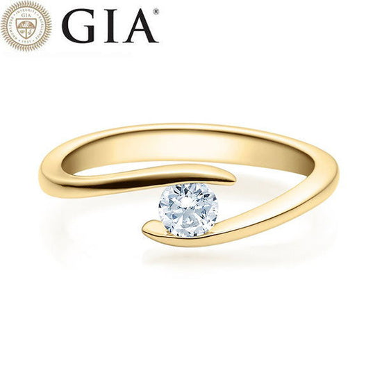 Verlobungsring Gelbgold 750/- 18k mit Diamant ab 0.50ct | EVAMORE - Trauringmacher München