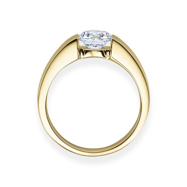 Verlobungsring Gelbgold 750/- 18k mit Diamant ab 0.50ct | LEILA - Trauringmacher München
