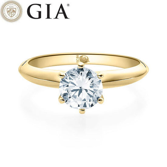 Verlobungsring Gelbgold 750/- 18k mit Diamant ab 1.00ct | ASK - Trauringmacher München