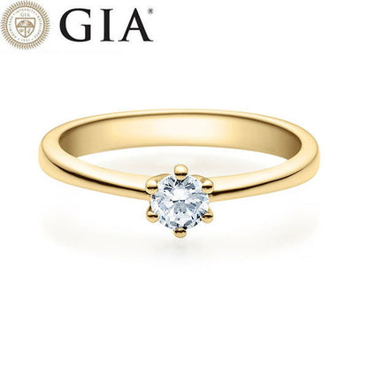 Verlobungsring Gelbgold 750/- 18k mit Diamant ab 1.00ct | FRIDRICH - Trauringmacher München