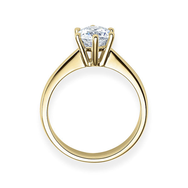 Verlobungsring Gelbgold 750/- 18k mit Diamant ab 1.00ct | FRIDRICH - Trauringmacher München