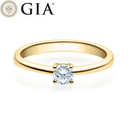 Verlobungsring Gelbgold 750/- 18k mit Diamant ab 1.00ct | HABITI - Trauringmacher München