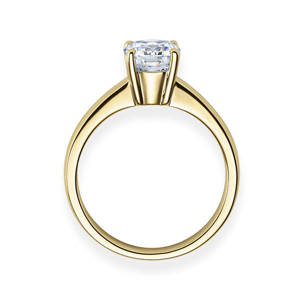 Verlobungsring Gelbgold 750/- 18k mit Diamant ab 1.00ct | HABITI - Trauringmacher München
