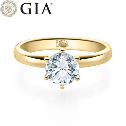 Verlobungsring Gelbgold 750/- 18k mit Diamant ab 1.00ct | SOLITÄR - Trauringmacher München